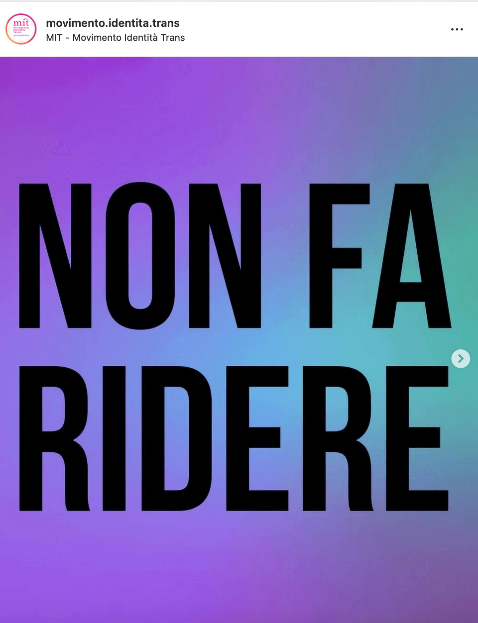 MIT- Movimento identità trans replica a Zalone