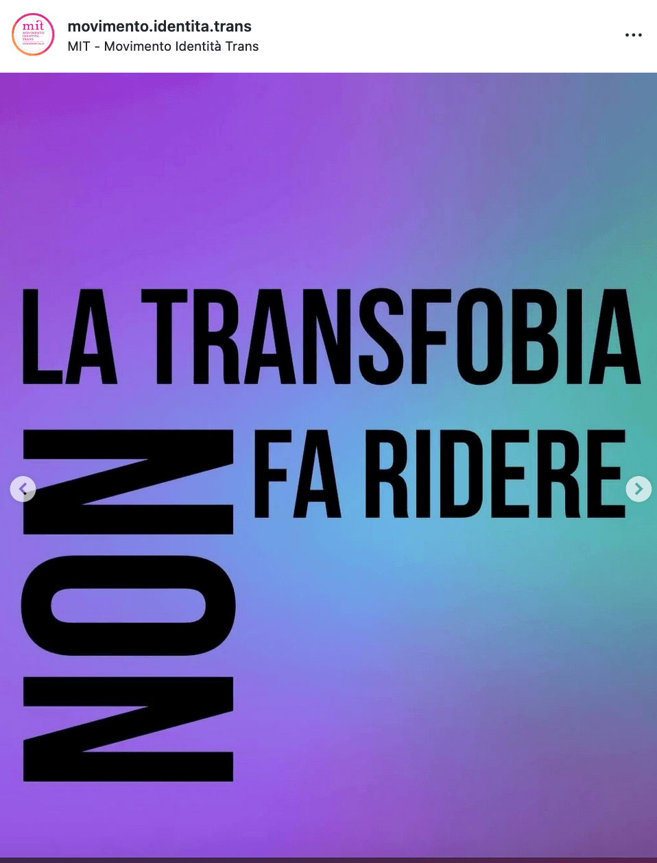 MIT- Movimento identità trans replica a Zalone