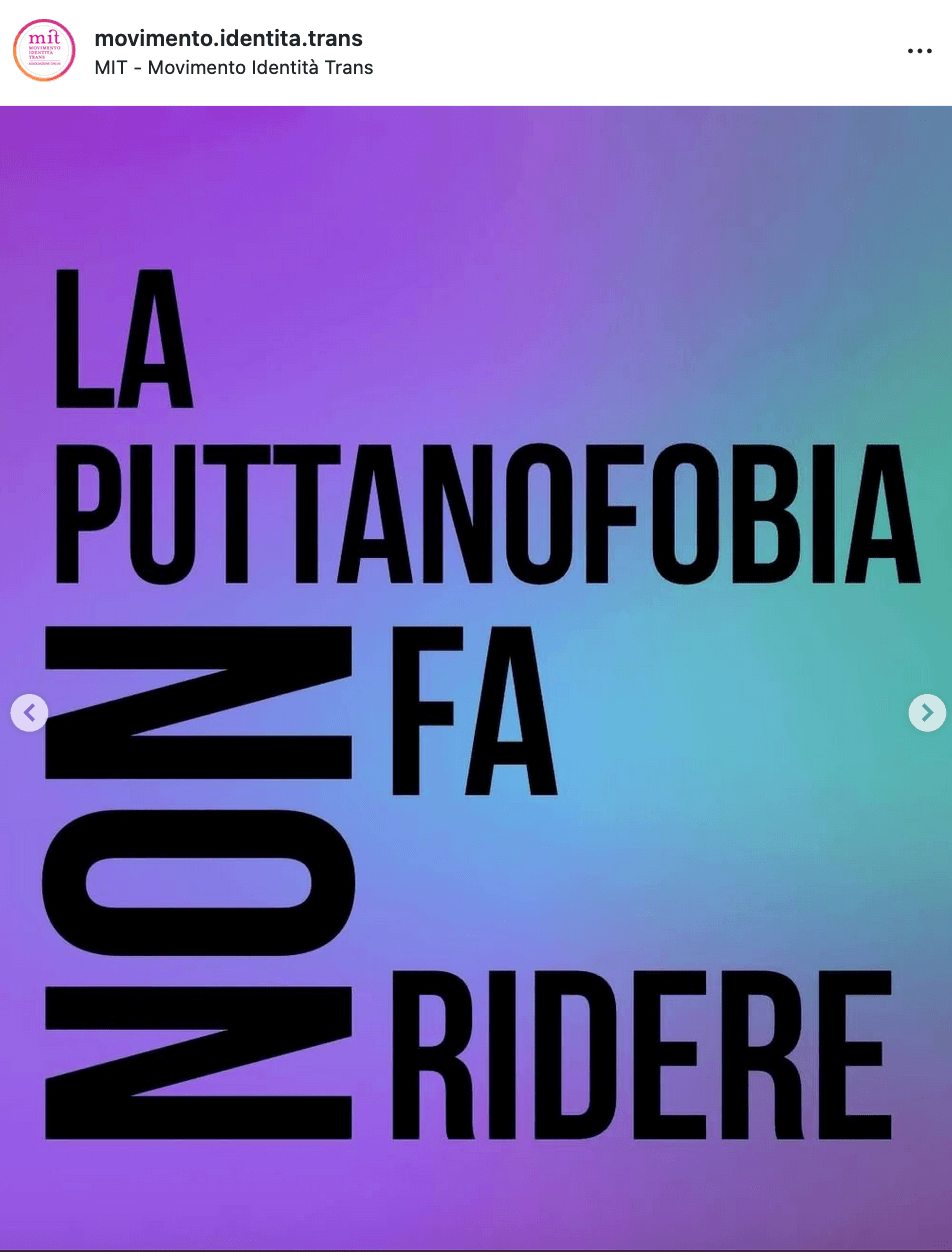 MIT- Movimento identità trans replica a Zalone