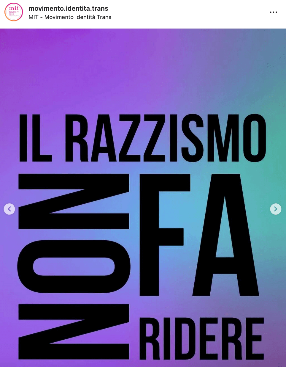 MIT- Movimento identità trans replica a Zalone