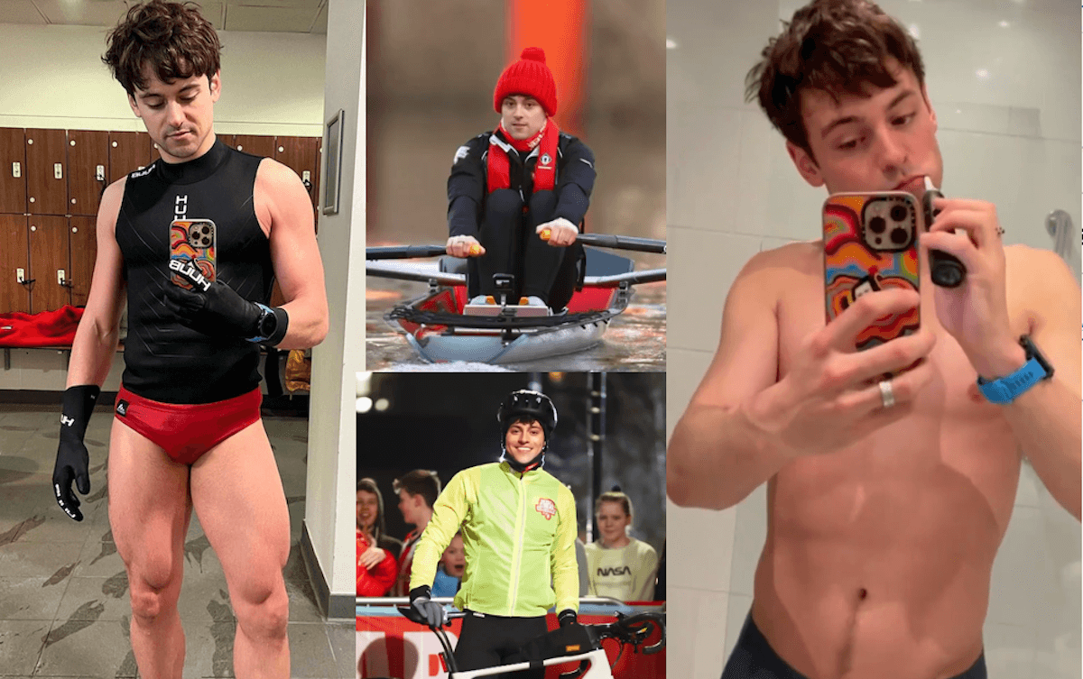 Tom Daley, 4 giorni di corsa, nuoto, bici e canoa per dire basta alle discriminazioni – GALLERY social