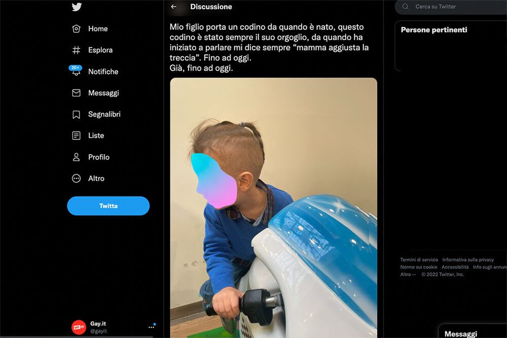 La storia del bambino bullizzato per il codino ‘da femmina’