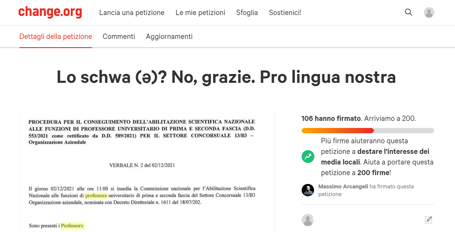 La piccola indisponente schwa: una congiura che non esiste