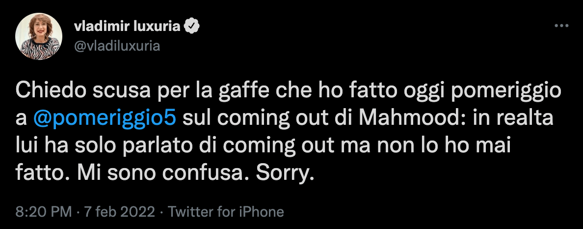 mahmood coming out vladimir luxuria twitter pomeriggio 5