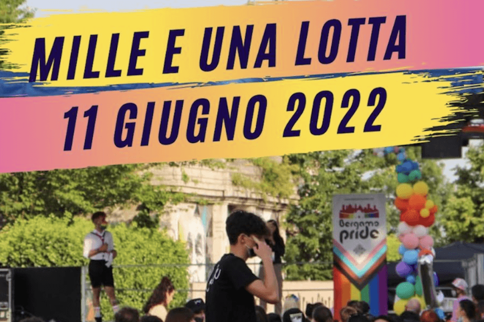 Bergamo Pride 2022 l’11 giugno al grido “Mille e una lotta”