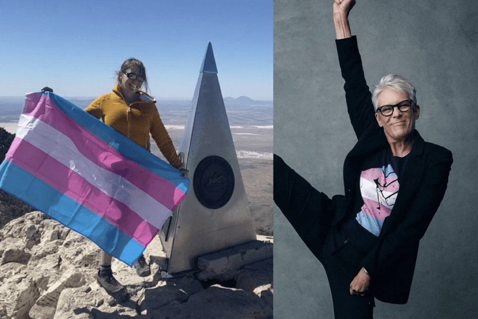 Issata bandiera trans sulla vetta più alta del Texas. Jamie Lee Curtis (e un giudice) contro il governatore