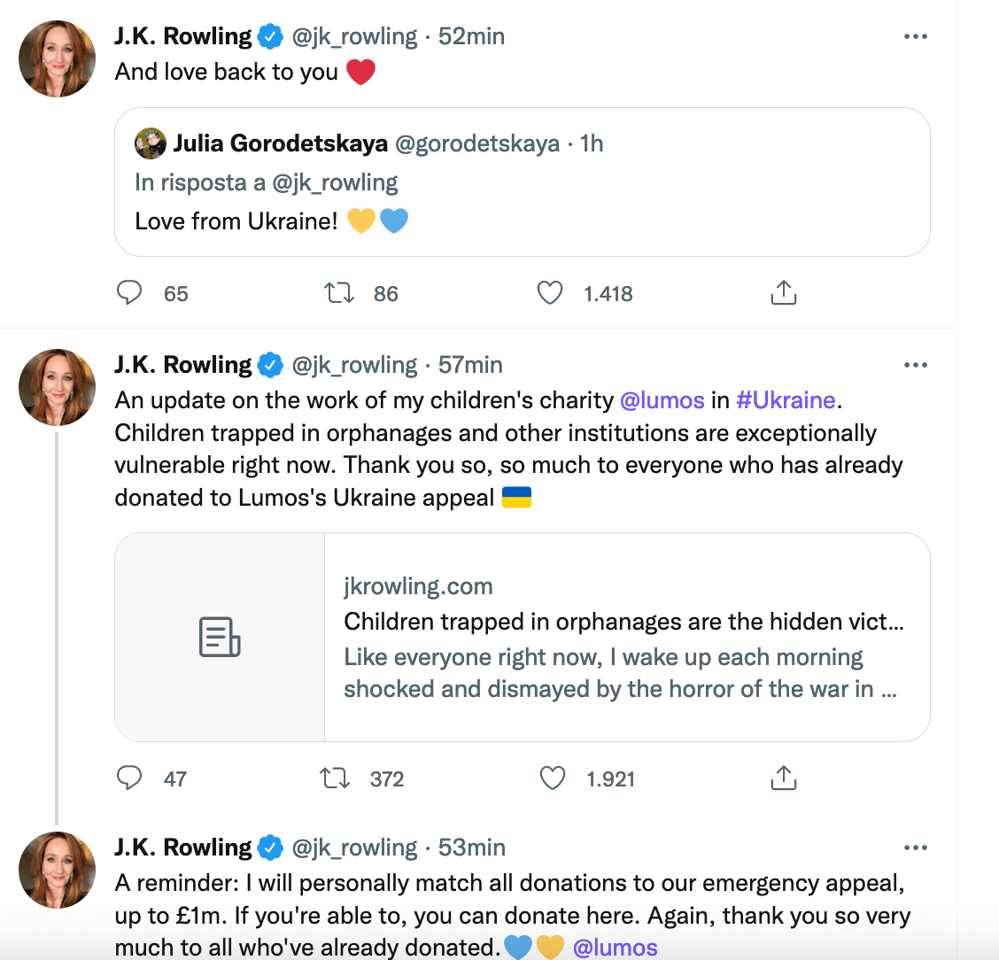 Putin vs. Occidente: "Hanno cancellato J.K. Rowling, ora stanno provando a cancellare la Russia" - VIDEO - J.K. Rowling - Gay.it