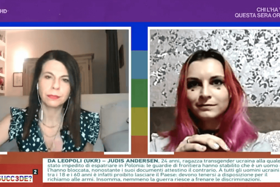 Geppi Cucciari intervista Judis Andersen, donna trans ucraina spedita al fronte perché considerata uomo - VIDEO - Judis Andersen - Gay.it