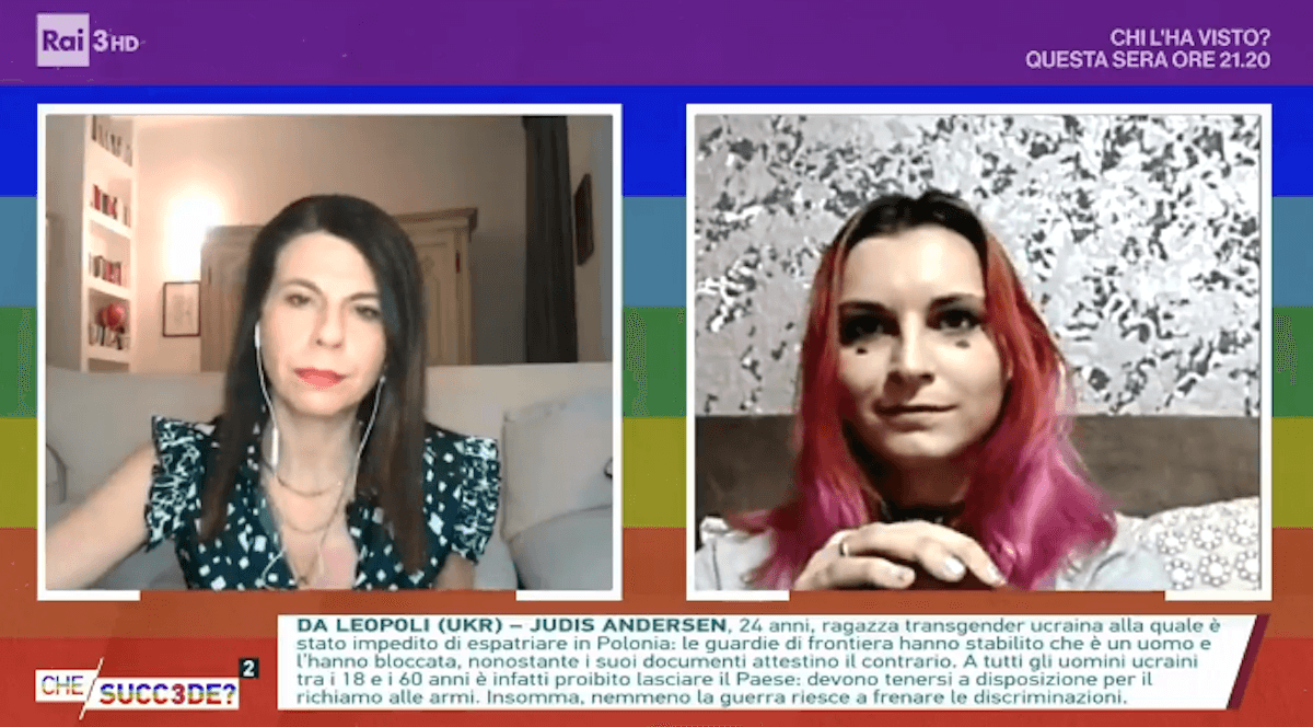Geppi Cucciari intervista Judis Andersen, donna trans ucraina spedita al fronte perché considerata uomo – VIDEO