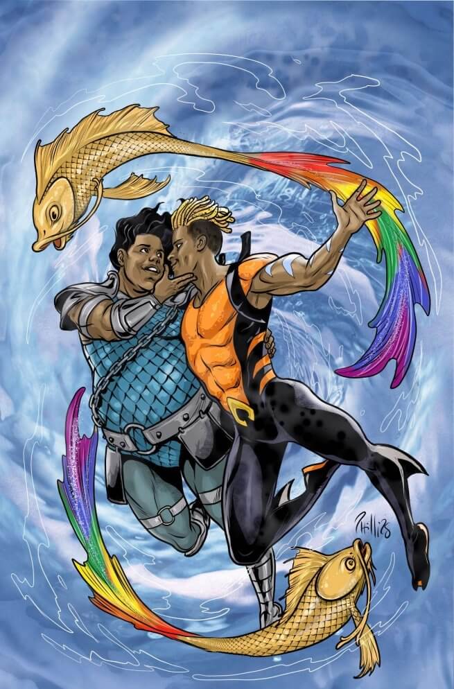 Aquamen #5  Variant Cover by Joe Phillips