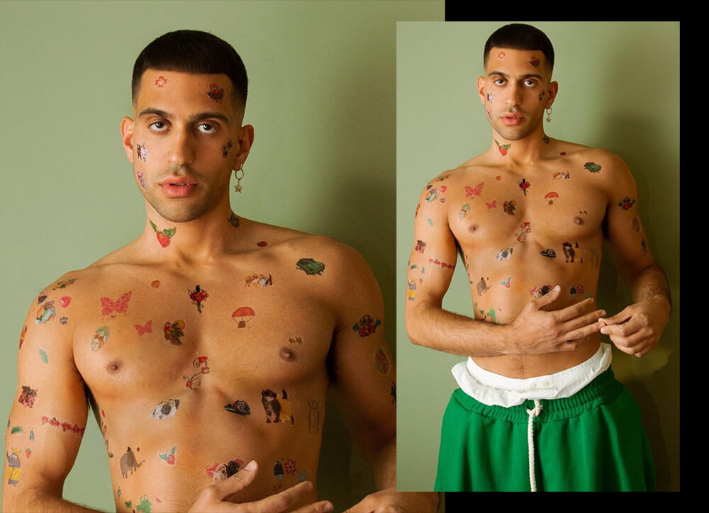 mahmood naked shirtless stickers attilio cusani