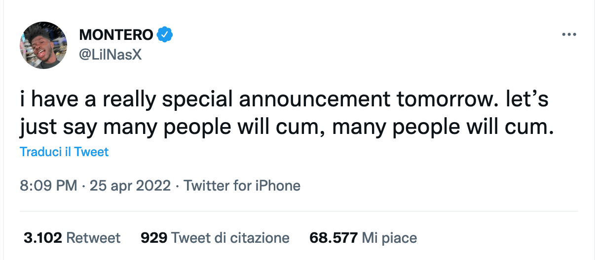 Lil Nas X annuncia il Long Live Montero Tour. C'è l'Europa ma niente Italia - Lil Nas.X Tour - Gay.it