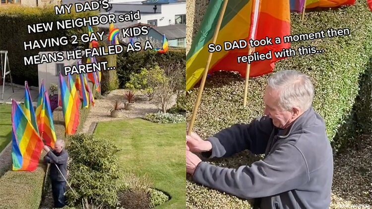 Papà orgoglioso dei due figli gay replica così al vicino omofobo, il video è virale