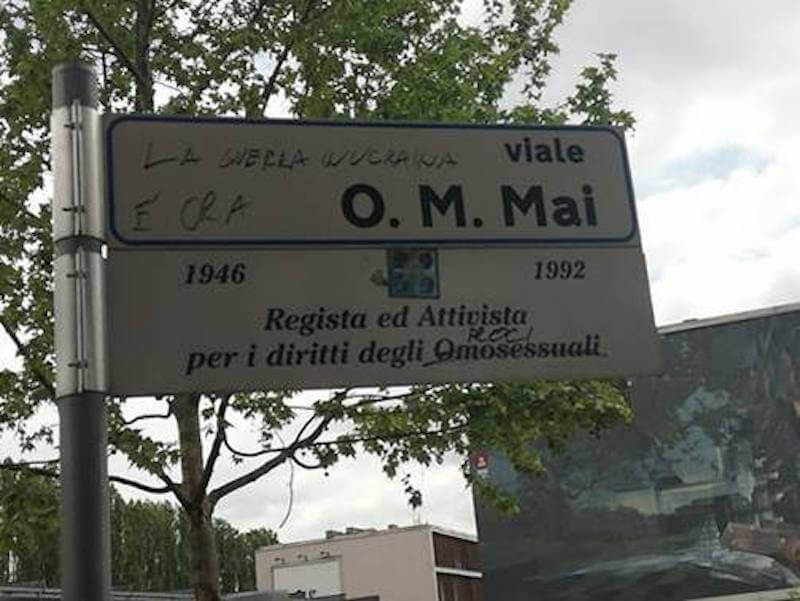 Torino, vandalizzate le targhe della via intitolata a Ottavio Mai, fondatore del Lovers con Giovanni Minerba