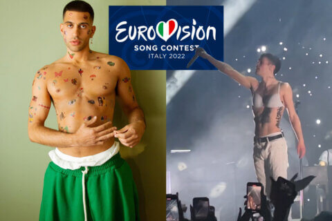 mahmood nudo blanco nudo reggiseno eurovision 2022 brividi