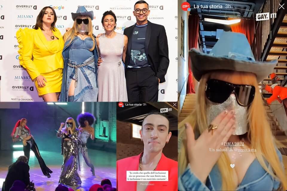 diversity media awards 2022 michele bravi miss keta diego passoni michela giraud