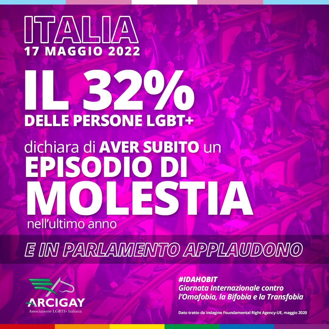 Giornata contro l'Omotransfobia, i numeri di un'emergenza: "E in Parlamento applaudono" - Giornata contro lOmotransfobia 8 2 - Gay.it