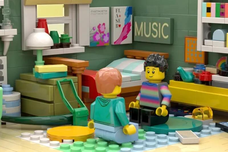 Heartstopper diventa set LEGO, parla il creatore - Heartstopper Charlies Room LEGO 3 - Gay.it