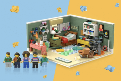 Heartstopper diventa set LEGO, parla il creatore - Heartstopper Charlies Room LEGO - Gay.it