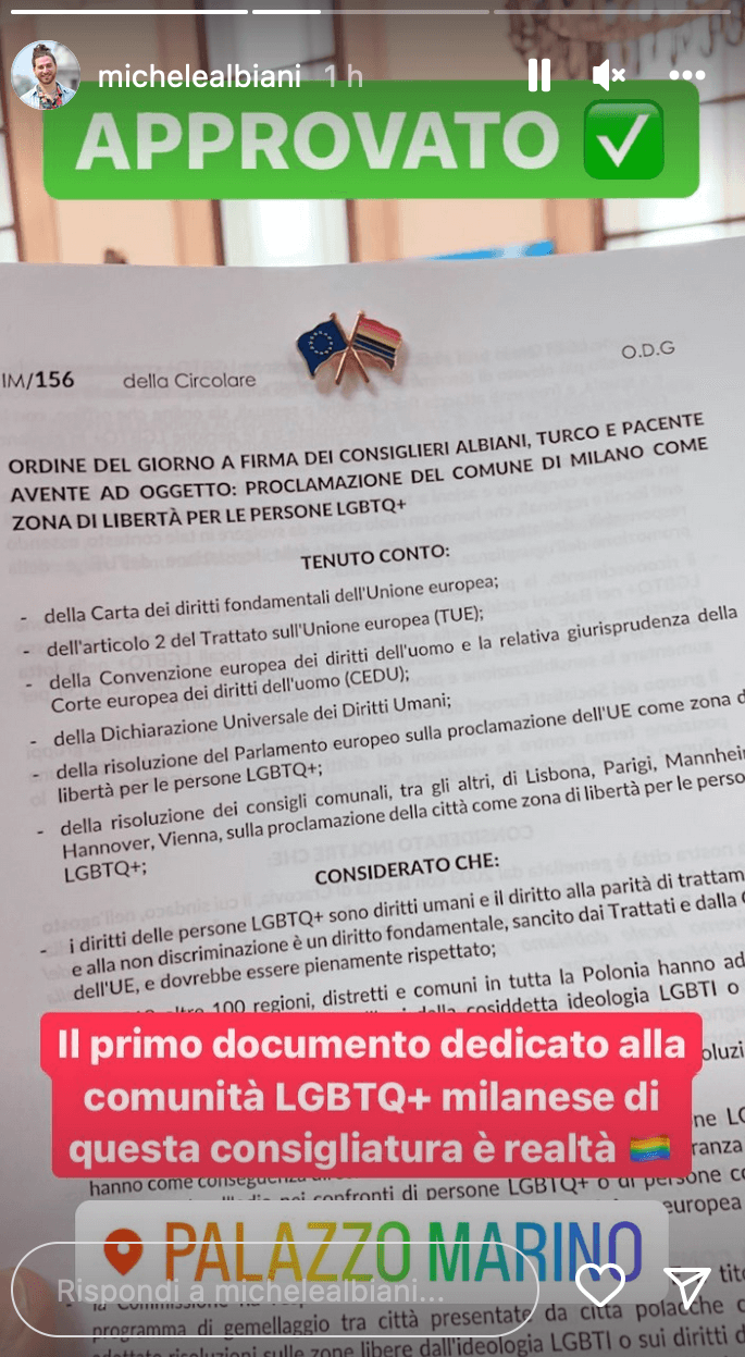 Milano proclamata Zona di Libertà LGBTQ+ e prima città d'Italia con un Registro di Genere per le persone trans* - Milano 2 Zona di Libertà per le persone LGBTQ 3 - Gay.it