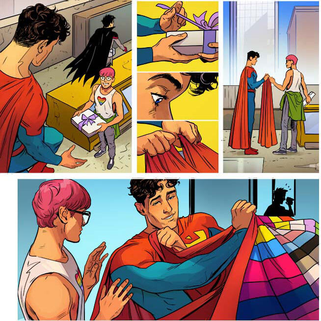 Superman ha un fidanzato e un mantello Pride nel nuovo fumetto - Superman ha un fidanzato e un mantello arcobaleno nel nuovo fumetto 2 - Gay.it