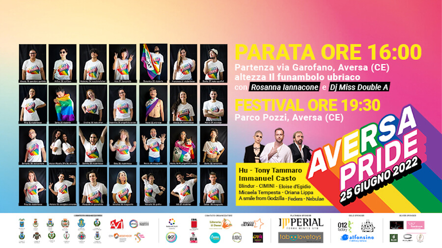 Aversa Pride 2022 sabato 25 giugno