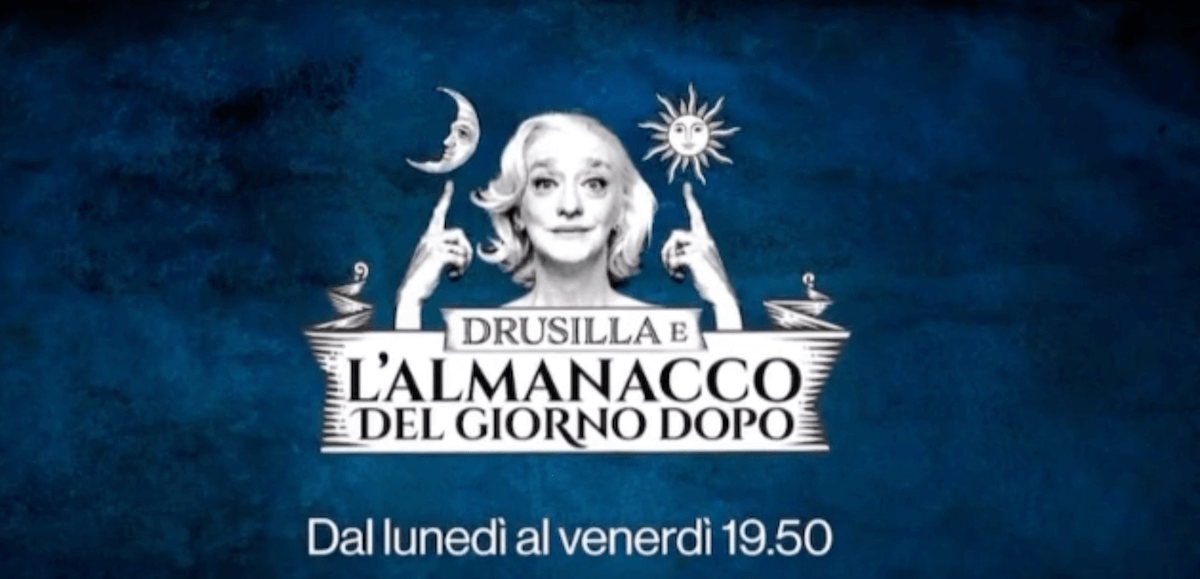 Drusilla e l’Almanacco del Giorno Dopo, ecco il primo spot del suo nuovo programma Rai – VIDEO