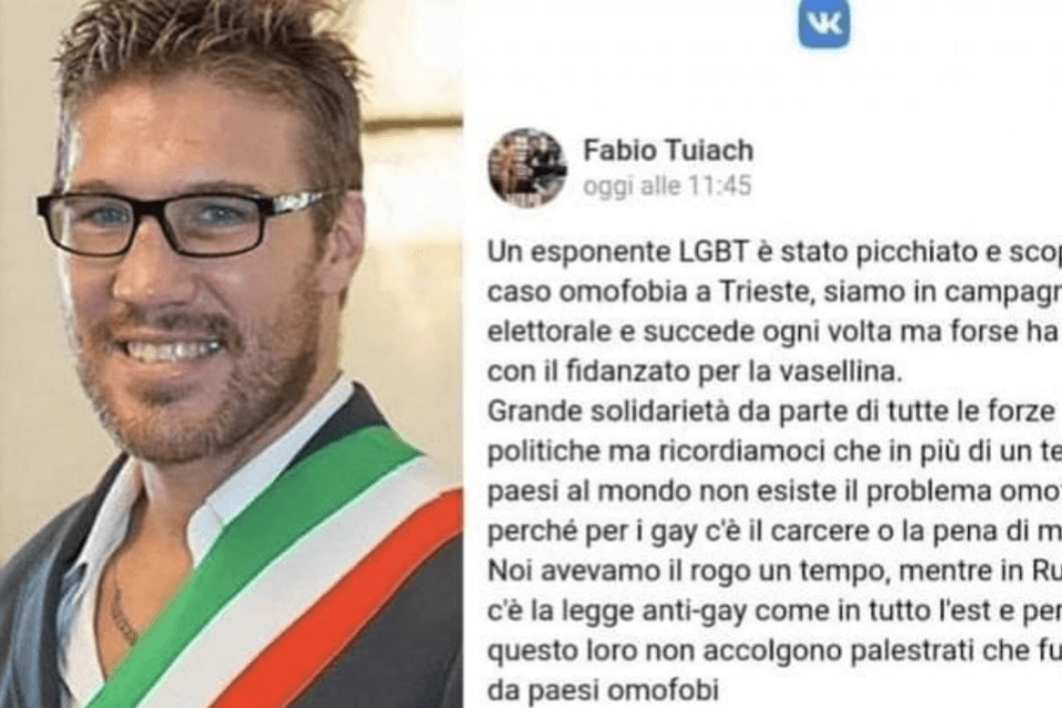 Fabio Tuiach a processo per diffamazione aggravata dall'omofobia, i Sentinelli ammessi come parte civile - Fabio Tuiach a processo - Gay.it