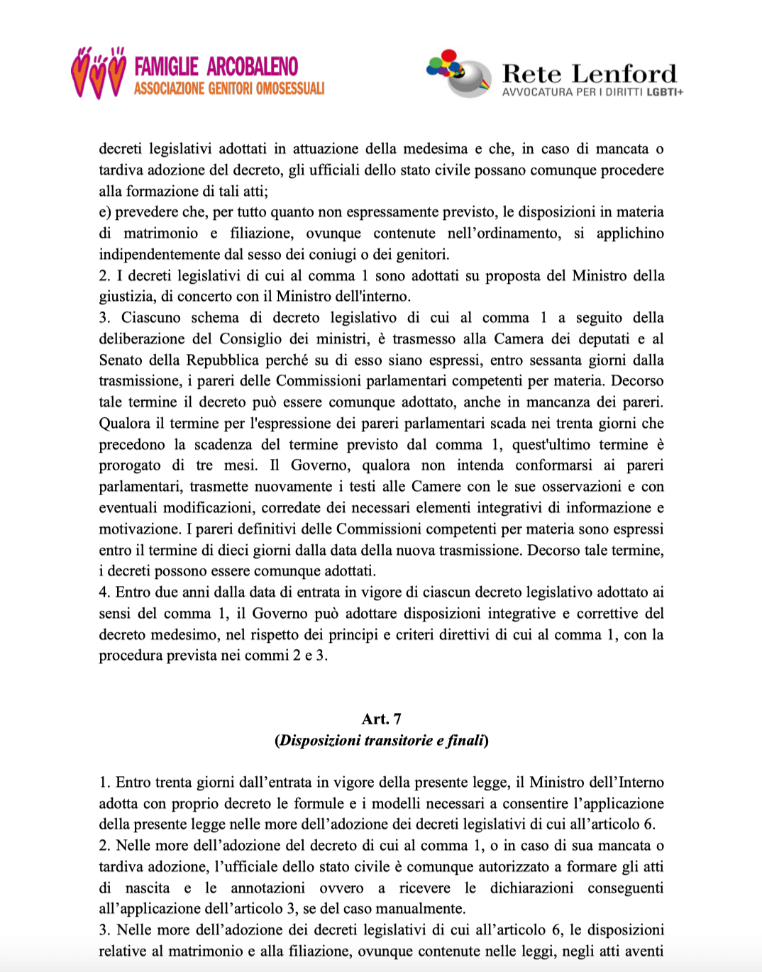 Presentata proposta di legge per l’uguaglianza e la pari dignità di tutte le famiglie. Il testo integrale - Presentata proposta di legge per luguaglianza e la pari dignità di tutte le famiglie 5 - Gay.it