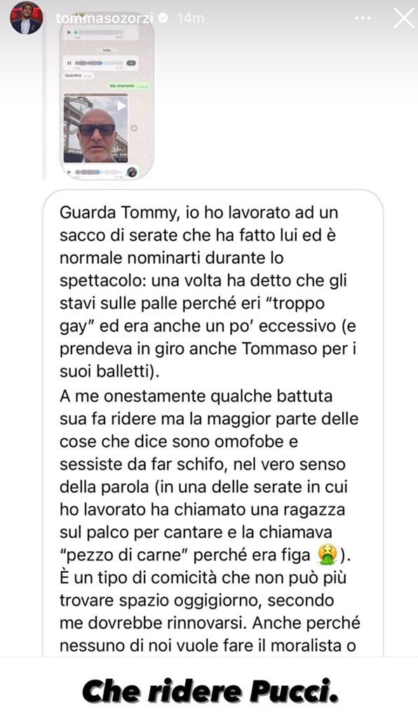 Andrea Pucci, battute omofobe nei confronti di Tommaso Zorzi: "A 3 giorni dal Pride? Chiedi scusa" - VIDEO - Zorzi e Pucci - Gay.it