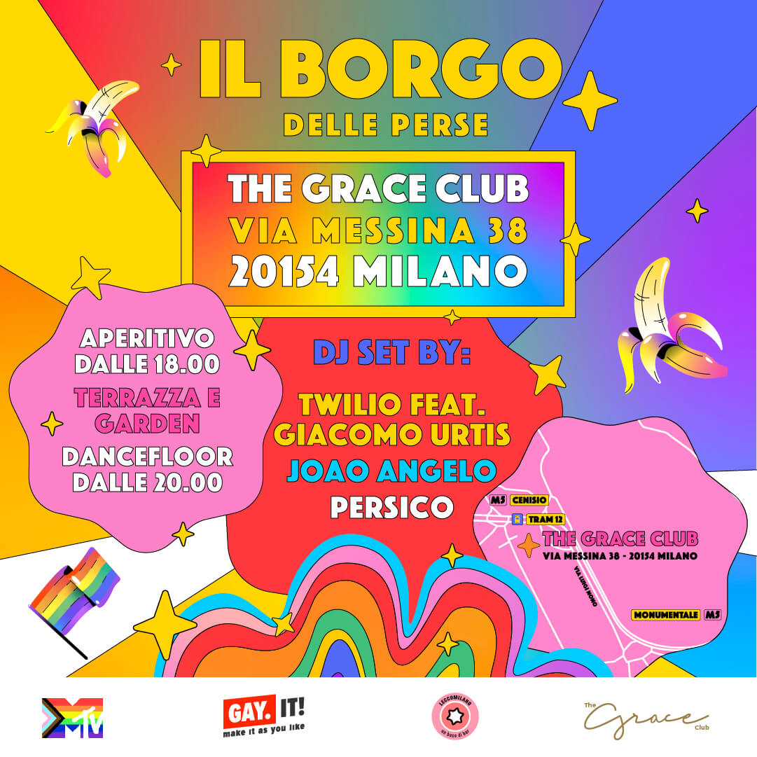 Il party definitivo per concludere la Milano Pride Week? Con Gay.it al Borgo delle Perse - borgo 3 b - Gay.it