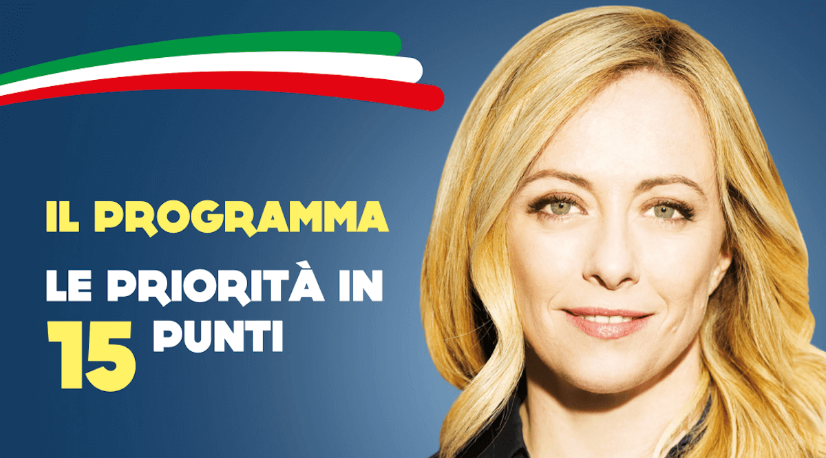 Fratelli d’Italia, il programma di governo: “Difesa della famiglia naturale e lotta al gender”. Elodie, “Mi fa paura”