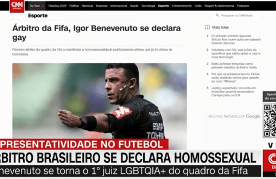 Igor Benevenuto primo arbitro FIFA a fare coming out: "Ci sono molti gay nel calcio. Noi esistiamo" - Igor Benevenuto - Gay.it