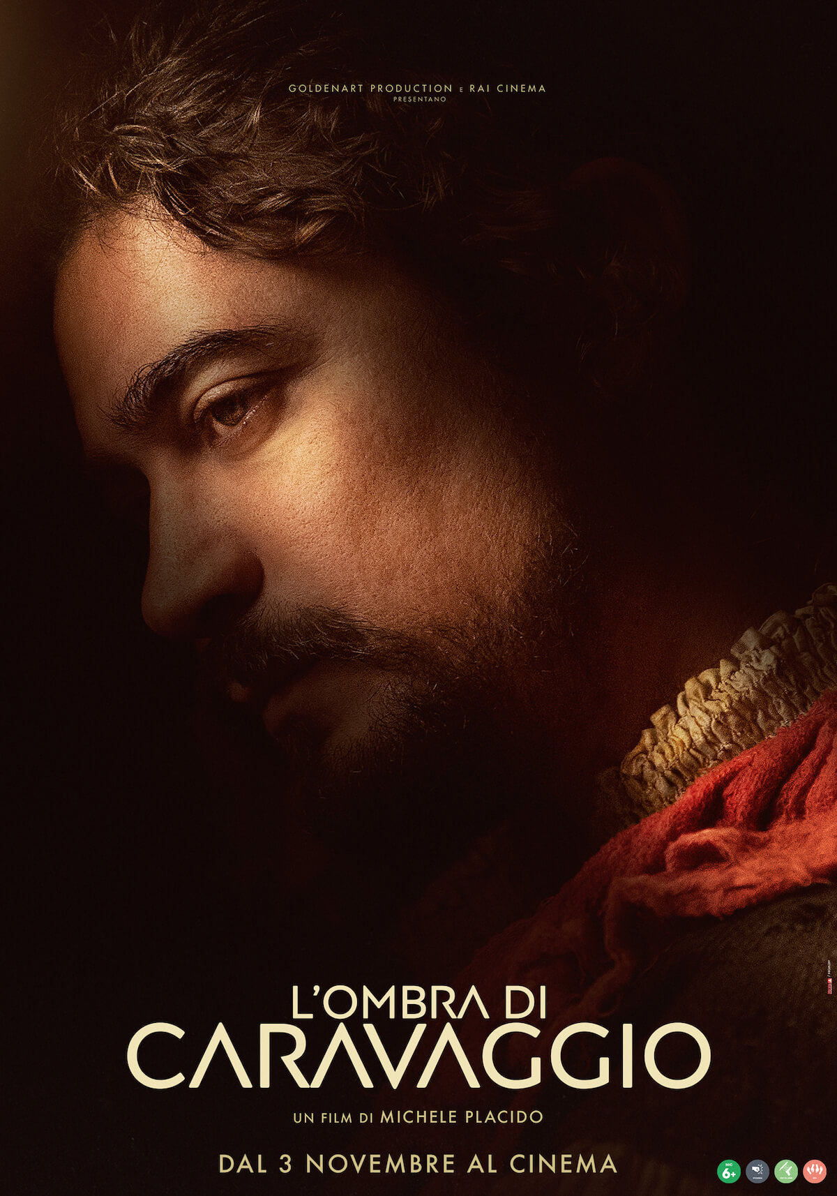 L'Ombra di Caravaggio, Riccardo Scamarcio nel "film scandalo" di Michele Placido. Poster e data d'uscita - LOmbraDiCaravaggio First Look - Gay.it
