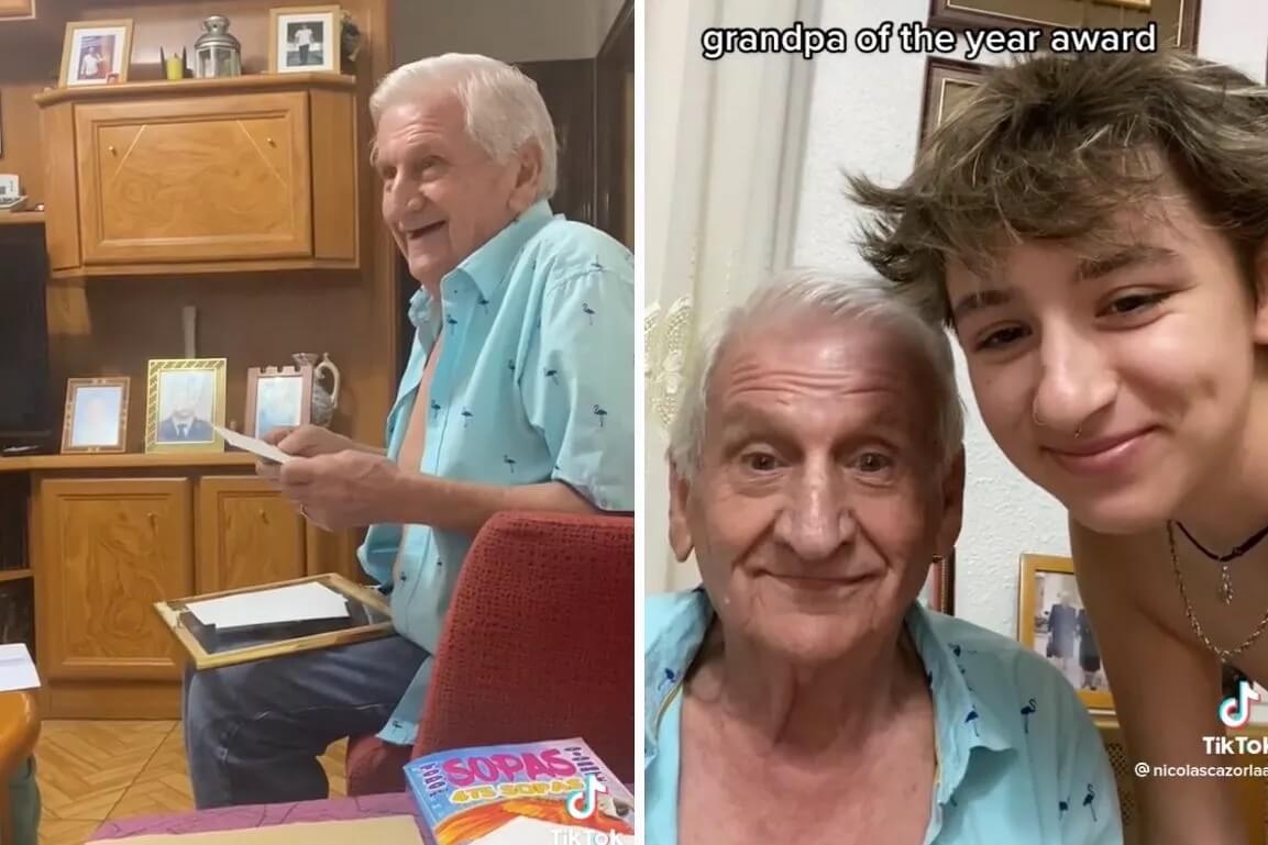 Nonno aggiorna le foto di famiglia dopo la transizione del nipote transgender. Il dolcissimo video
