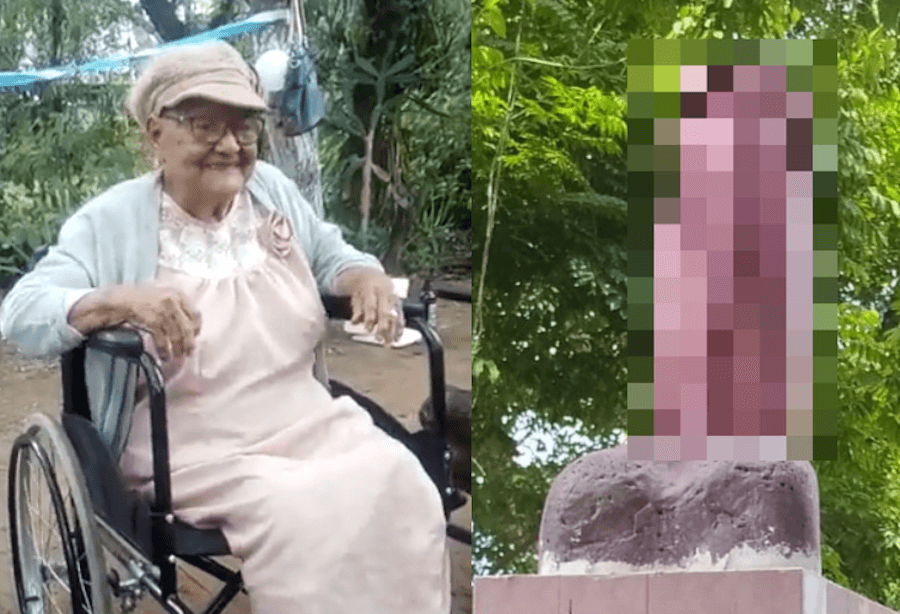 Prima di morire aveva chiesto un enorme pene sulla sua tomba, 99enne accontentata