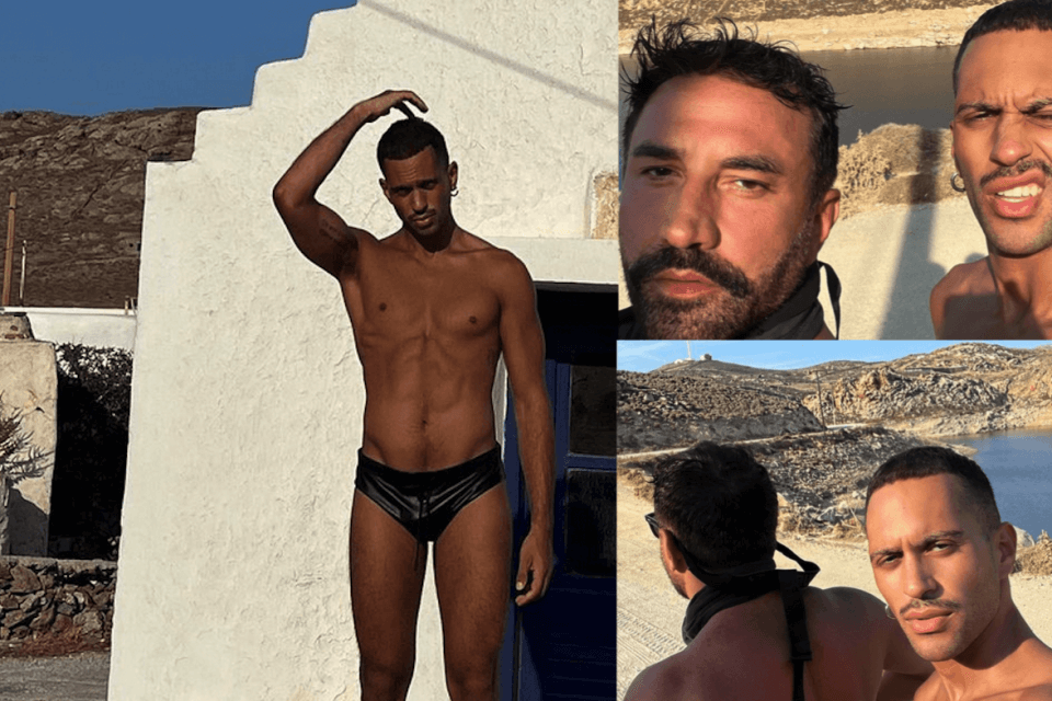 Mahmood e Riccardo Tisci a Mykonos, è nato un amore? Foto e video - Mahmood in slip a Mykonos le foto social - Gay.it