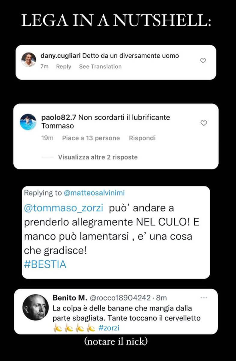 Tommaso Zorzi vs. Matteo Salvini: “Un idiota”. Pioggia di insulti omofobi sul conduttore di Drag Race Italia - Zorzi vs. Salvini 4 - Gay.it