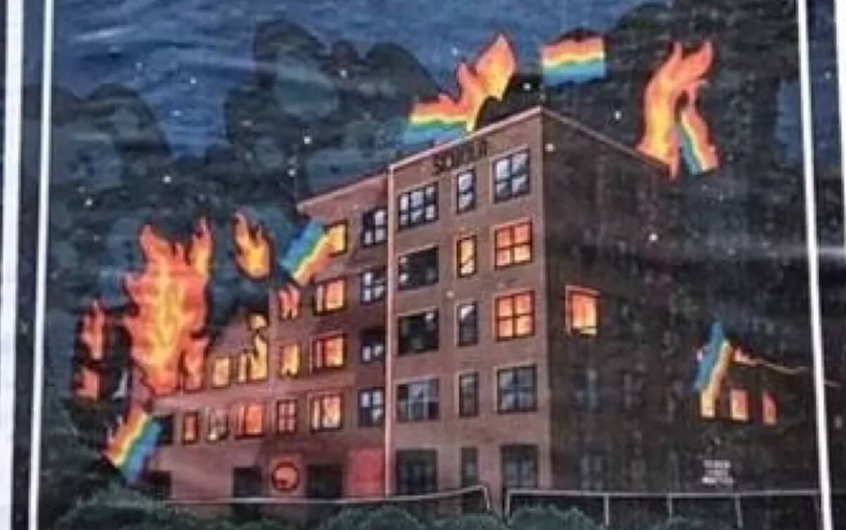 Milano, bandiere rainbow in fiamme. I manifesti choc di Rete Studentesca