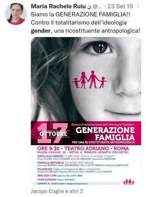 Elezioni 2022: Maria Rachele Ruiu di Pro Vita, antiabortista, anti-gender e anti-LGBT, eletta con Fratelli d'Italia - Screenshot 20220824 182244 Twitter - Gay.it