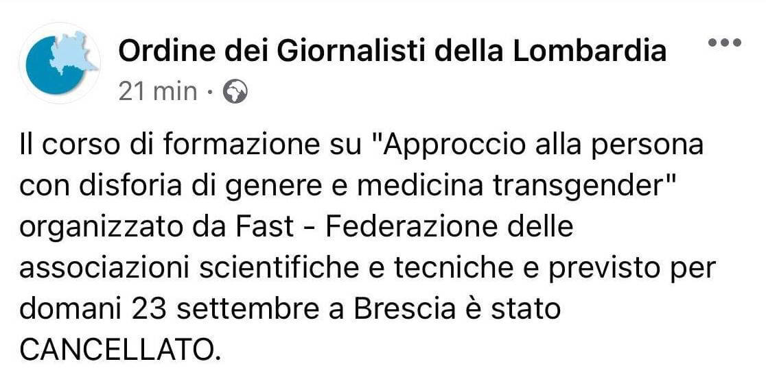 L'Ordine invita Gandolfini ad insegnare ai giornalisti come parlare di persone trans*. Polemiche e corso cancellato - ordine corso gandolfini cancellato - Gay.it