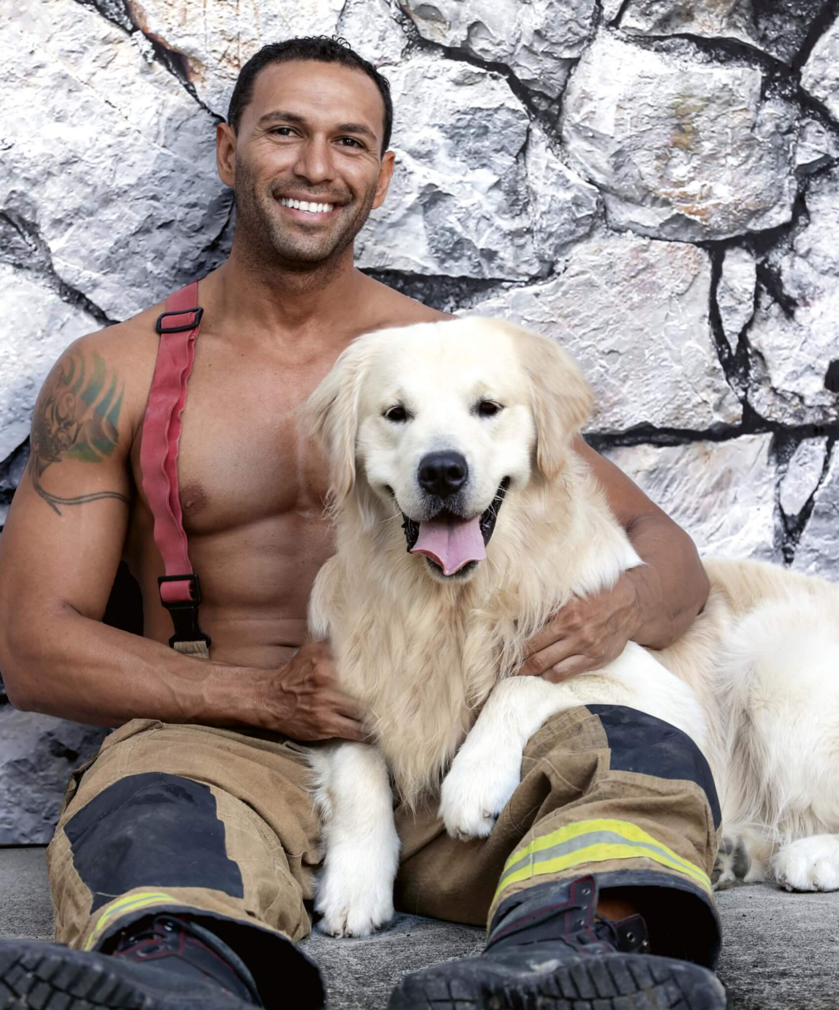 Dennis Fay & Hank - Australian Firefighters Calendar - DOG Calendar