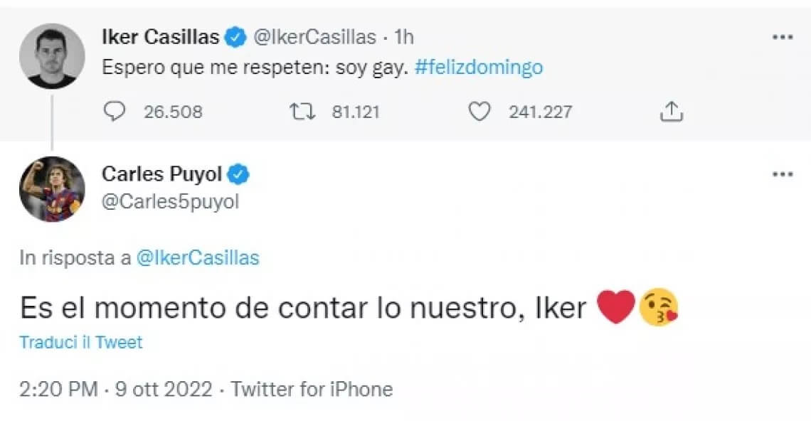 Iker Casillas fa coming out: "Sono gay". Poi rettifica: "Account hackerato, chiedo scusa alla comunità LGBT" - Iker Casillas gay tweet - Gay.it
