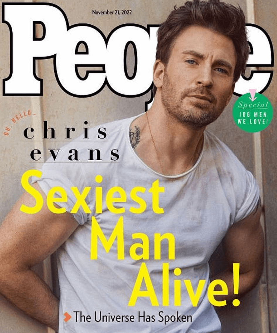 Chris Evans è l'Uomo più Sexy del Mondo del 2022, parola di People - Chris Evans People - Gay.it
