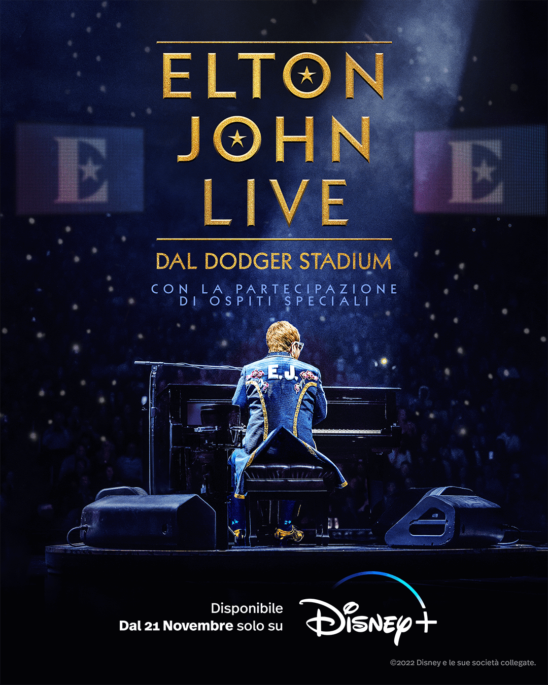 Elton John Live dal Dodger Stadium, il trailer del concerto evento Disney+ - ELJ Key art 4 51 - Gay.it