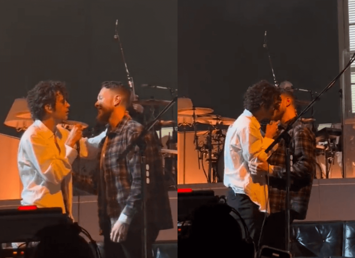 Matty Healy dei The 1975. Passionale bacio ad un fan durante il concerto. Il video è virale