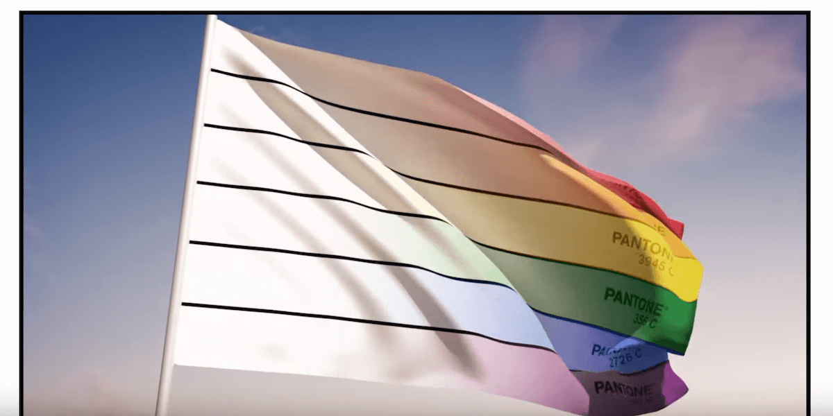 “Colors of Love", Pantone realizza una bandiera rainbow bianca con i codici dei colori per Qatar 2022 - Pantone Qatar 2022 - Gay.it