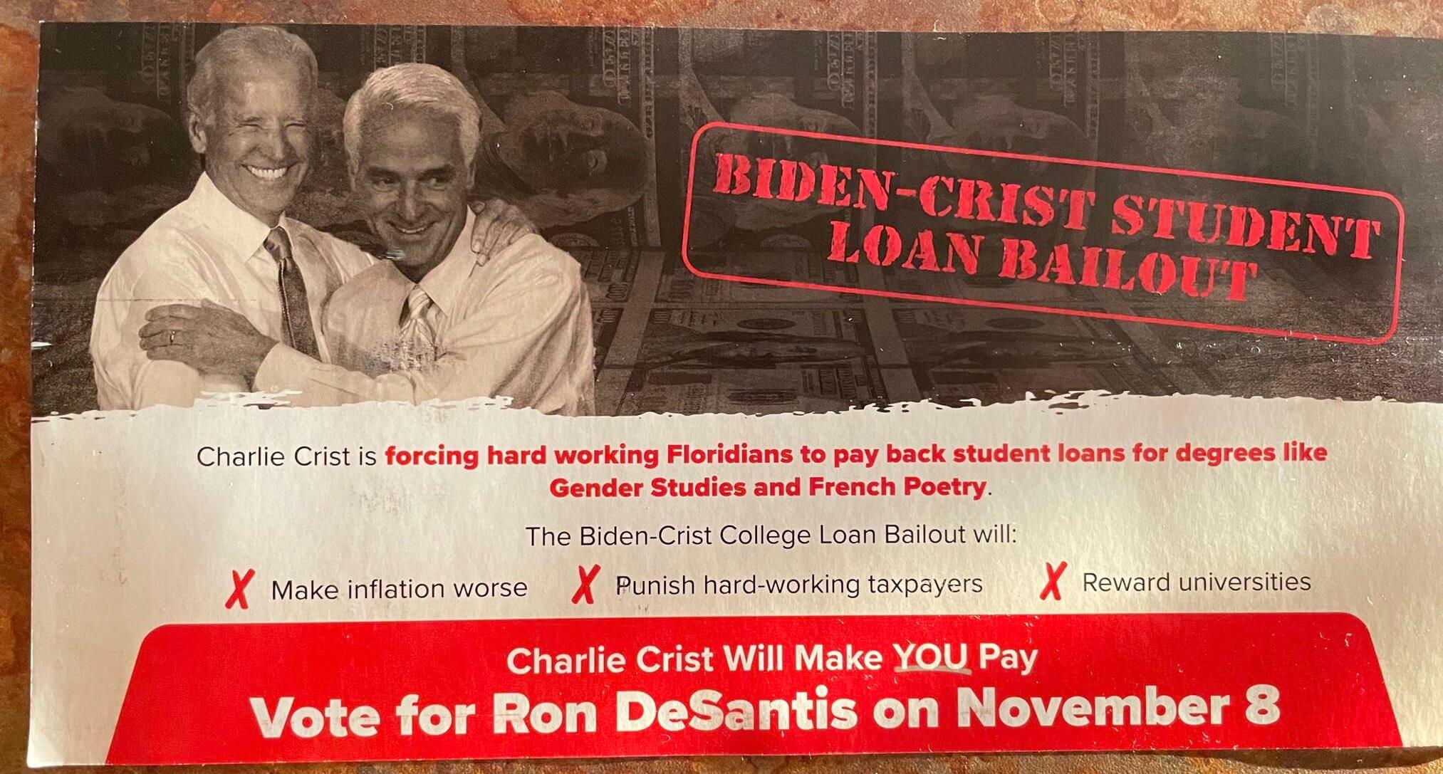 Ron DeSantis usa la foto di una persona non binaria per la sua omotransfobica campagna elettorale - Ron DeSantis volantino - Gay.it