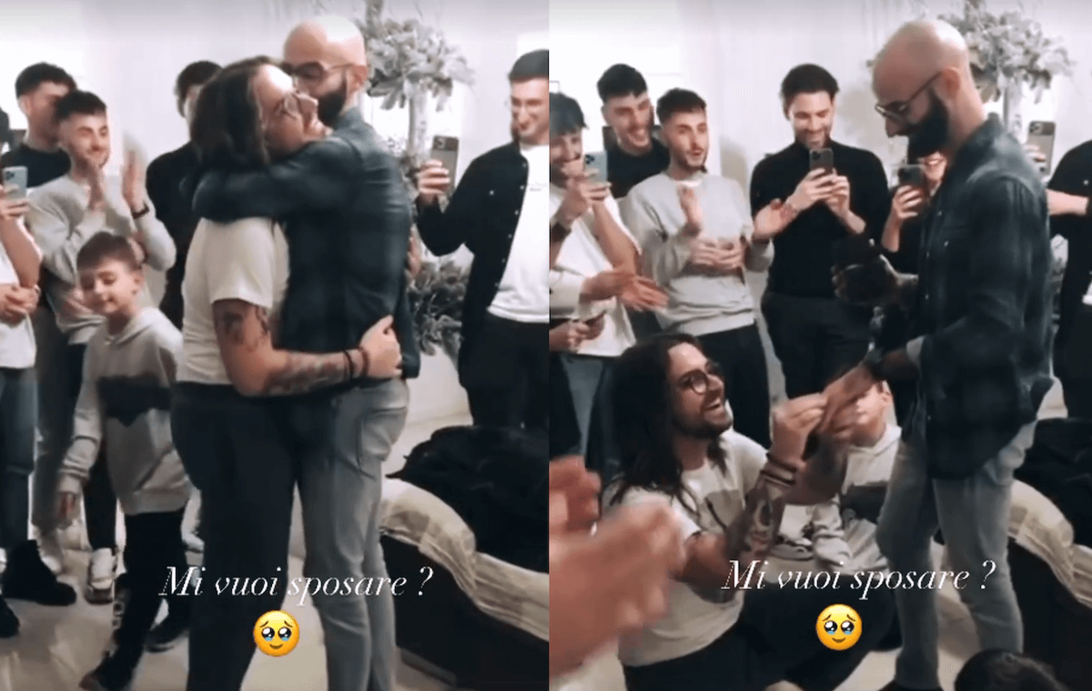Valerio Scanu fa coming out chiedendo la mano all’amato Luigi: “Mi vuoi sposare?” – il video social