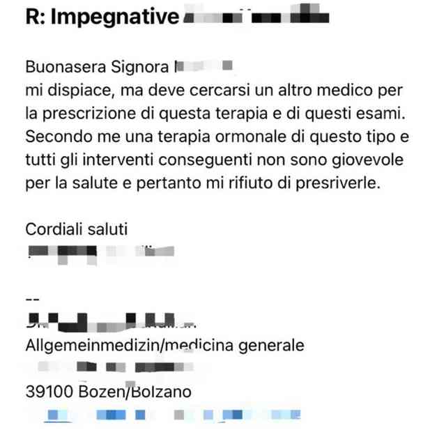 Bolzano medico paziente trans Gay.it